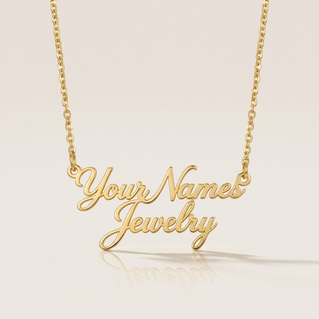 Handcrafted 14K Solid Gold Name Necklace | Personalized Gift